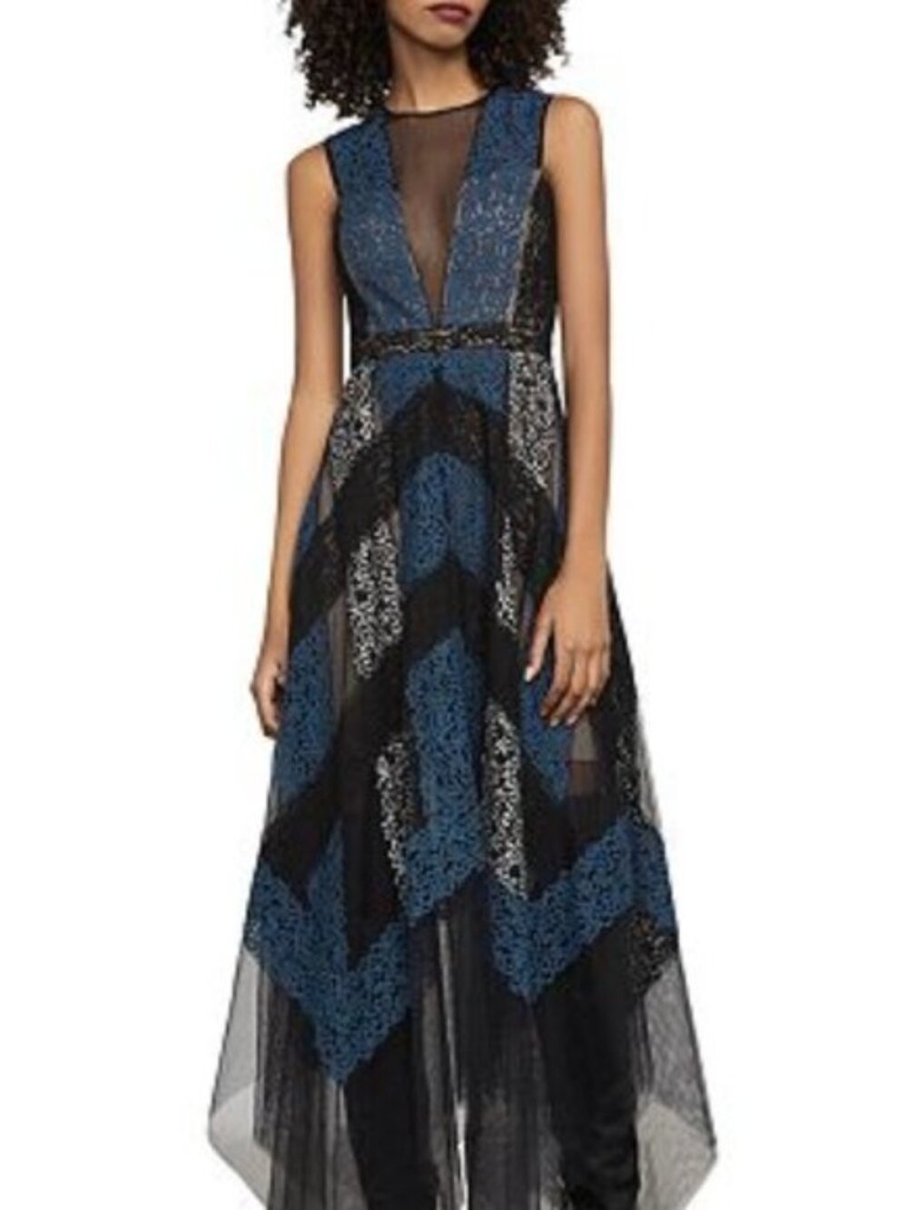 BCBGMaxAzria Rebecka Tulle and Lace Dress